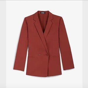 Double Breasted Long Sleeve Boyfriend Blazer